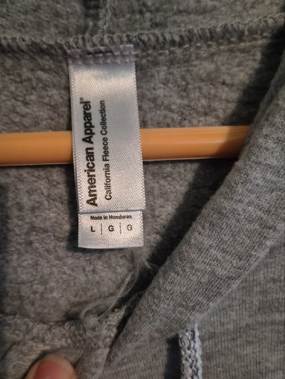 American Apparel Gray Hoodie with Red Chicago Script